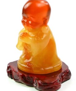 фото - будда под янтарь вісота 13 см х 11см х 7 см