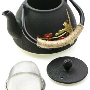 фото - Чайник чавунний Тецубін із ситом Цікада 1100мл.