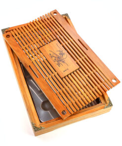 фото - Чабань шлях до Успіху, китайський чайний столик, бамбук та металевий піддон, 43х28х5 см