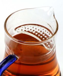 фото - чахай стекло с ситом 320 мл. 2 варианта ручки синяя и желтая