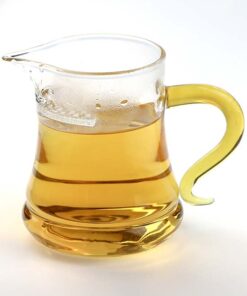 фото - чахай стекло с ситом 320 мл. 2 варианта ручки синяя и желтая