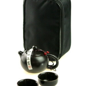 фото - Чайний сервіз дорожній, чайник Сі Ши 180 мл та 2 піали 50 мл, кераміка в нефритовій глазурі