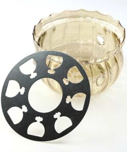 фото - Марміт для заварювального чайника з підігрівом від свічки, термоскло та нержавіюча сталь