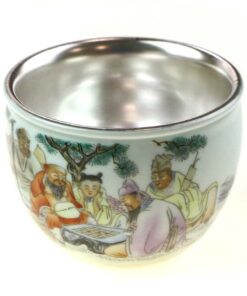 фото - пиала 100 мл фарфор + серебро