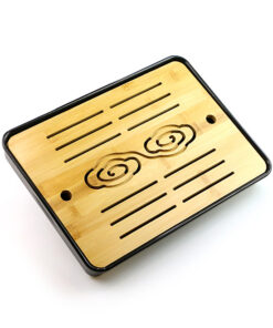 фото - Чабань Облака, прямоугольный китайский чайный столик, бамбук с пластиковым поддоном, 32х23х4 см