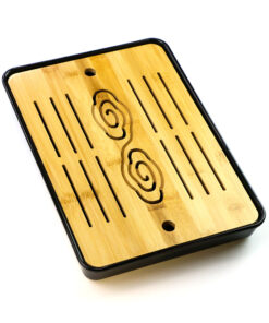 фото - Чабань Облака, прямоугольный китайский чайный столик, бамбук с пластиковым поддоном, 32х23х4 см