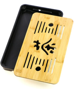 фото - Чабань Чай, прямокутний китайський чайний столик, бамбук із пластиковим піддоном, 33х19х3 см