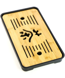 фото - Чабань Чай, прямокутний китайський чайний столик, бамбук із пластиковим піддоном, 33х19х3 см