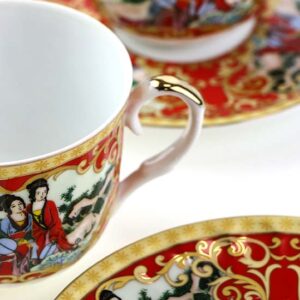 фото - сервиз Ямасен фарфор 210 мл 2чашка 2блюдце