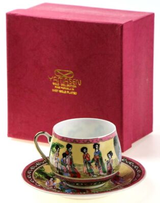 фото - сервиз Ямасен фарфор 110 мл чашка блюдце