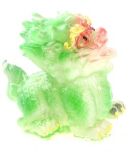 фото - лев менят цвет 8х6х8 см в двух цетах зеленый и красный