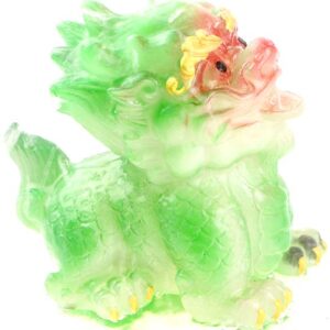 фото - лев менят цвет 8х6х8 см в двух цетах зеленый и красный