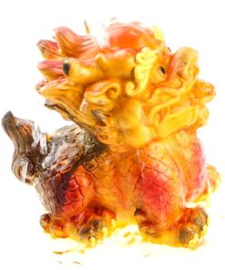 фото - лев менят цвет 8х6х8 см в двух цетах зеленый и красный