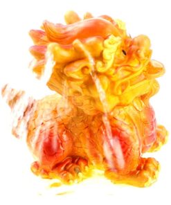 фото - лев менят цвет 8х6х8 см в двух цетах зеленый и красный