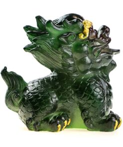 фото - лев менят цвет 8х6х8 см в двух цетах зеленый и красный