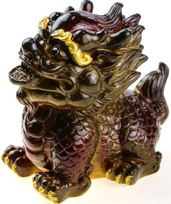 фото - лев менят цвет 8х6х8 см в двух цетах зеленый и красный