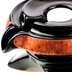 фото - Набір посуду для чайної церемонії “Щастя в Хату” на 6 персон, подарункова коробка, вибір кольору синій коричневий золотий