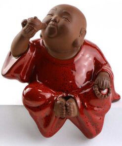 фото - Статуетка Хотей на краю з чашею достатку керамика