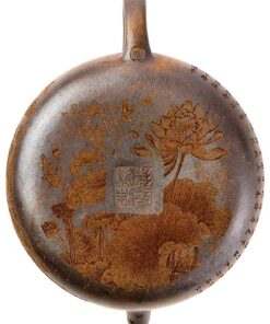 фото - Заварочный чайник, глина Исин, Золотой карп объем 180 мл с водяным замком