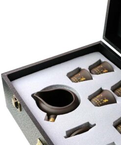 фото - Дорожный набор чайной посуды Тигр, в подарочном кейсе, на 6 персон,  Исин (Копировать)