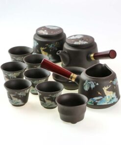 фото - Дорожный набор чайной посуды Тигр, в подарочном кейсе, на 6 персон,  Исин (Копировать)