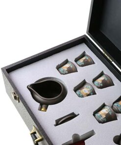 фото - Дорожный набор чайной посуды Тигр, в подарочном кейсе, на 6 персон,  Исин (Копировать)