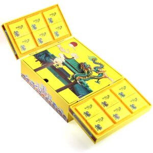 фото - пдарочный набор чая с сервизом желтій