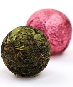 фото - Шен Пуер ГАБА, Перлина Дракона, чайна кулька, міні точа 7 грам c тутовым листом и куркумой