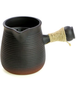 фото - Чахай з боковою ручкою малий Коричневий,черный, красный 350мл. Глина