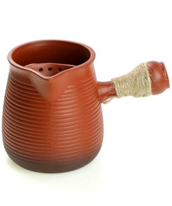 фото - Чахай з боковою ручкою малий Коричневий,черный, красный 350мл. Глина