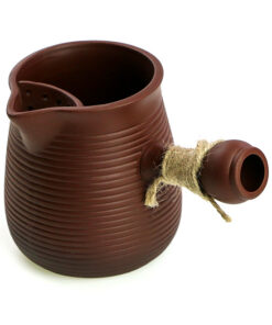 фото - Чахай з боковою ручкою малий Коричневий,черный, красный 350мл. Глина