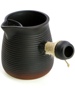 фото - Чахай з боковою ручкою малий Коричневий,черный, красный 350мл. Глина