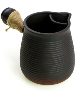 фото - Чахай з боковою ручкою малий Коричневий,черный, красный 350мл. Глина