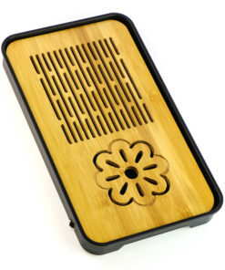 фото - Чабань прямокутний Квітка пластик + бамбук Чорний