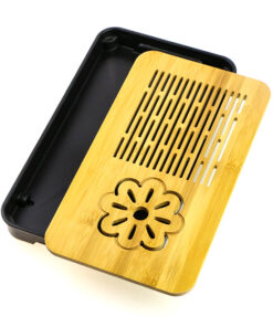 фото - Чабань прямокутний Квітка пластик + бамбук Чорний