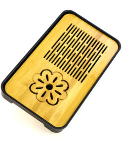 фото - Чабань прямокутний Квітка пластик + бамбук Чорний