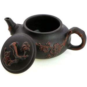 фото - Чайник “сосно+бамбук” черній красный 450мл.