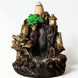 фото - Підставка для пахощів Храм Дракона, водоспад рідкий дим, полістоун, 9х7х8 см