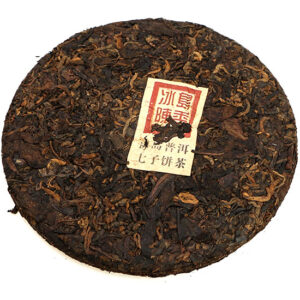 фото - Китайский чай Шу Пуэр Лао Тун Чжи, Старый Товарищ, фабрика Хайвань, партия номер 1, 2004 года, 357 г (Копировать)