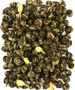 фото - Зеленый чай жемчужина дракона с цветками жасмина