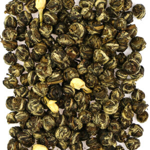 фото - Зеленый чай жемчужина дракона с цветками жасмина