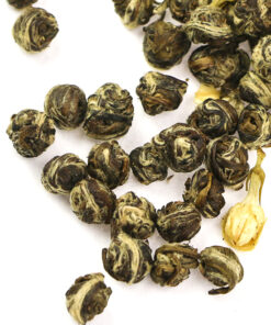 фото - Зеленый чай жемчужина дракона с цветками жасмина