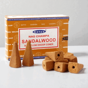 фото - Арома конус сандал, зворотний потік, Сатья пахощі пирамида, 10 шт