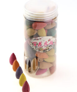 фото - Арома конус ,квіти асорті, зворотний потік,  пахощі пирамида, 80 шт