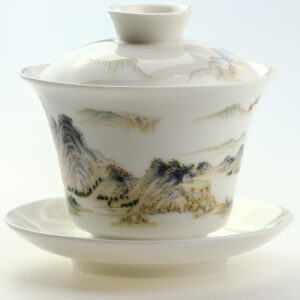 фото - (Копія)Гайвань рыбка, з “невагомою” кришкою, порцеляна, 150 мл