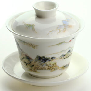 фото - (Копія)Гайвань рыбка, з “невагомою” кришкою, порцеляна, 150 мл