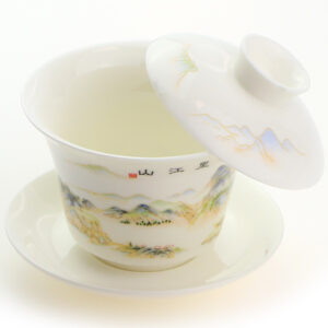 фото - (Копія)Гайвань рыбка, з “невагомою” кришкою, порцеляна, 150 мл