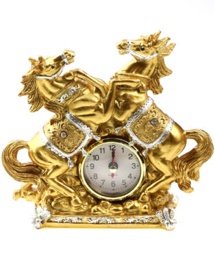 фото - 2 коня с часами 17х6х16