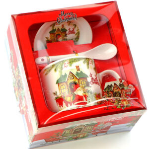 фото - чашка с ложкой  bи б300мл