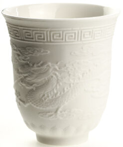 фото - Піала для чаю Дракон і Фенікс, традиційна китайська порцеляна Дехуа, 100 мл